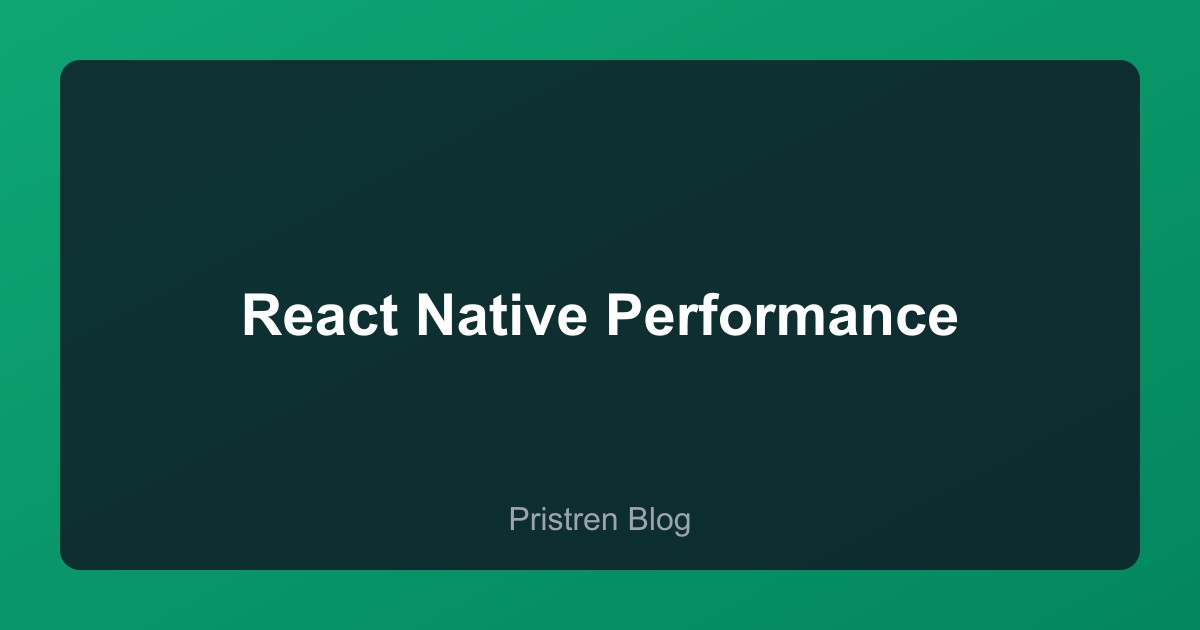 React Native Performance Optimization: Best Practices for 2024