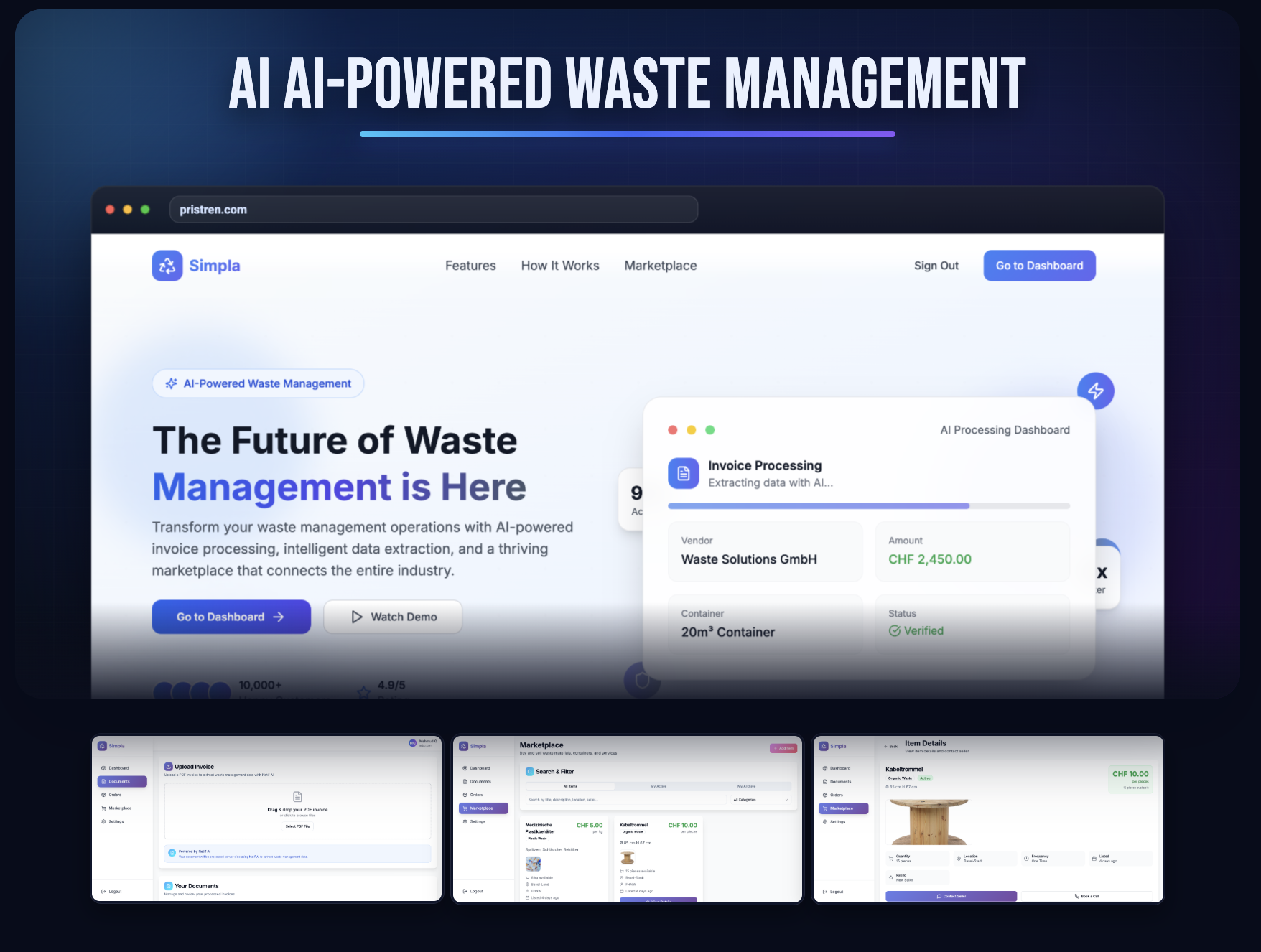 AI-Powered Waste Management Platform
